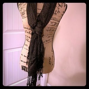 BRAND NEW black & gold scarf
